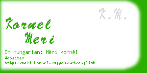 kornel meri business card